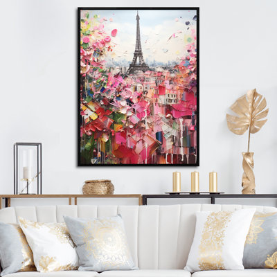 Paris In Bloom, collage rétro sur toile