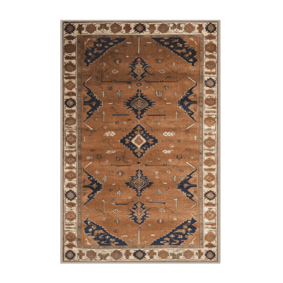 Machine Washable Persian Brown Area Rug