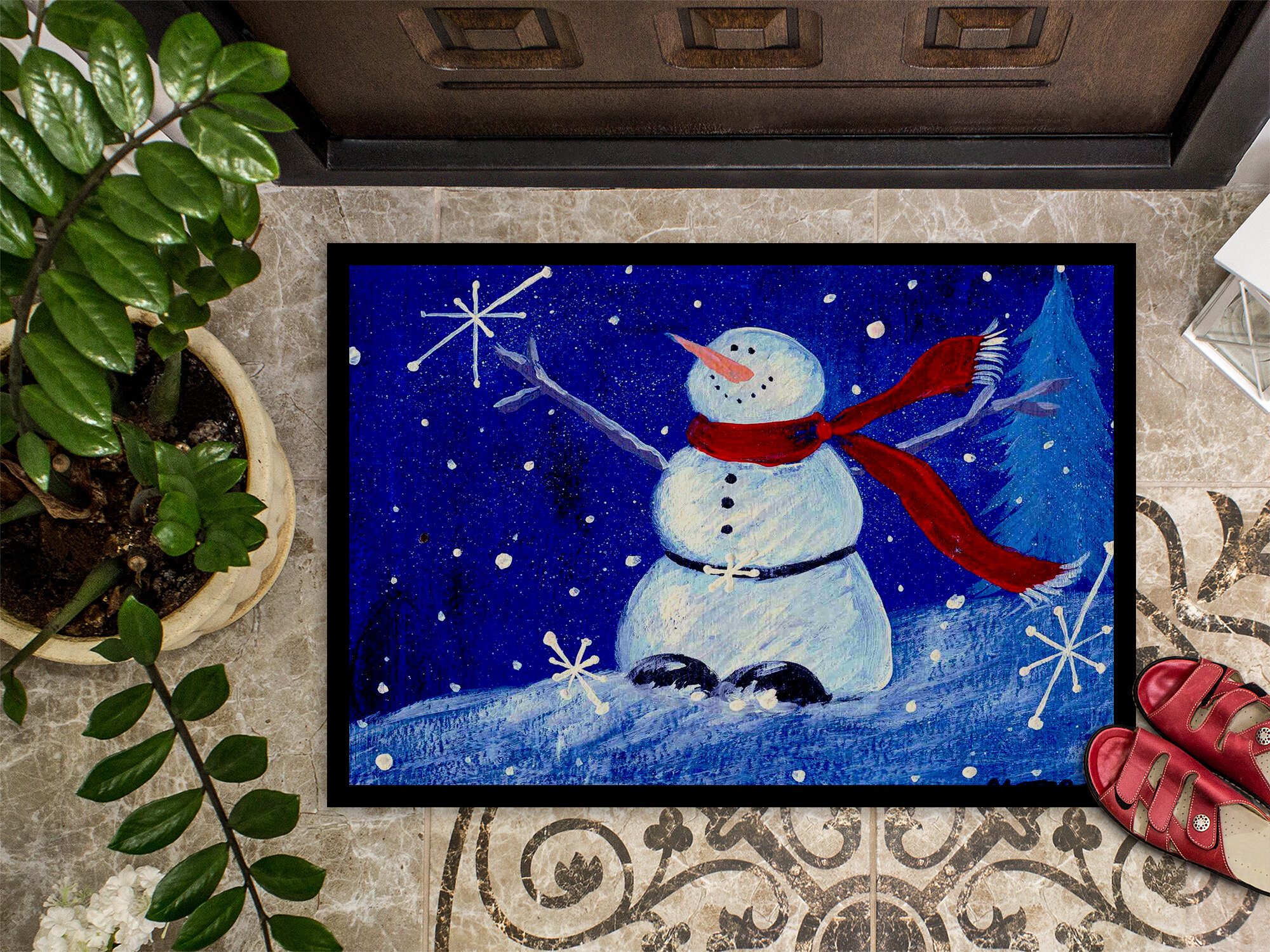 Snowman Doormat Winter Doormat Christmas Doormat Patio 