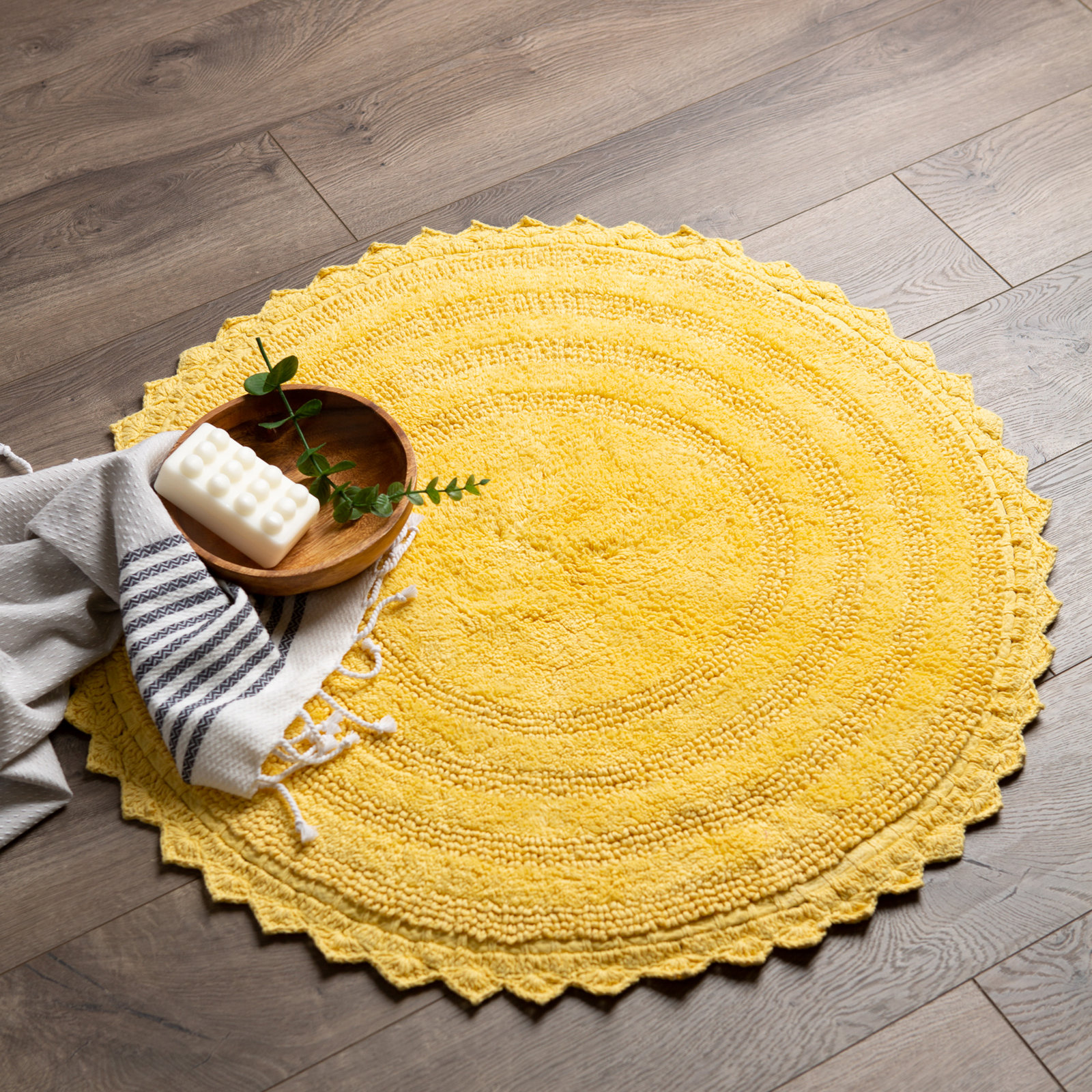 Lisk Bath Rug, Yellow