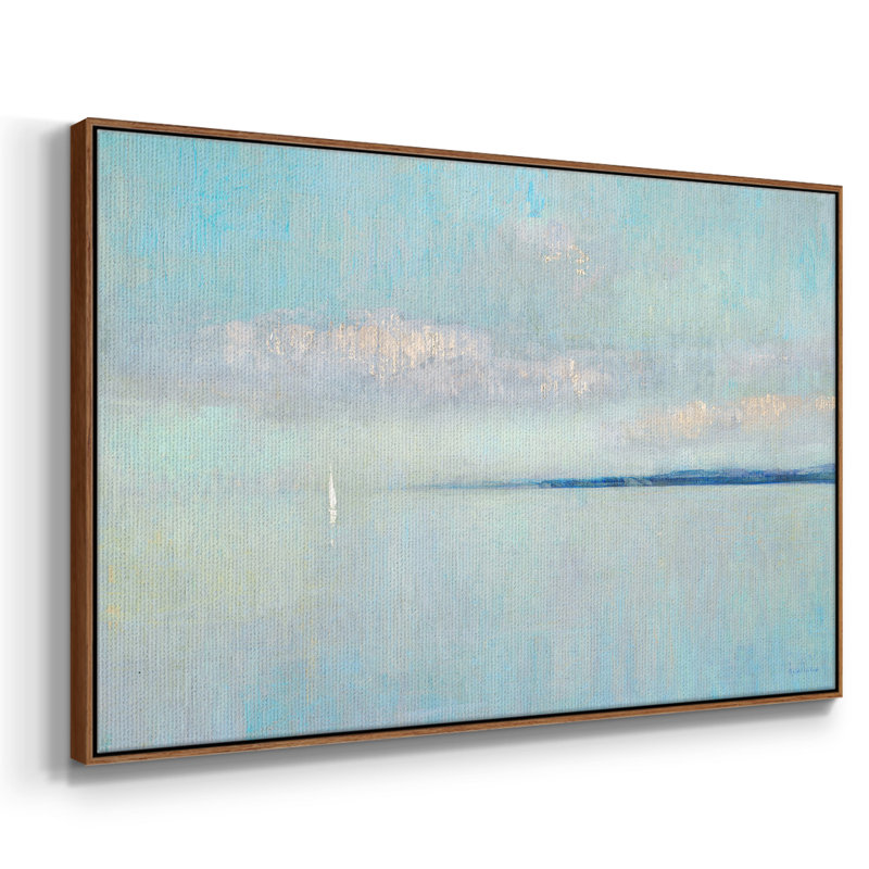 Sunrise Haze, toile tendue avec châssis encadré, H 17 po x l 25 po x P 2 po, Cadre noyer