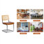 Ensemble de 2 chaises de salle à manger en porte-à-faux brunes avec sièges en similicuir et structure en acier empilable, chaises de cuisine de style Mid-Century moderne