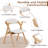 Upholstered Padded Stackable Folding Dining Chair with Armrests-1771724575