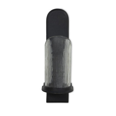 Elorie Wall Mounted Candle Holder Set-Black Antique