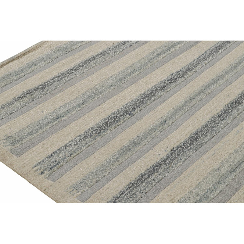 Scandinavian Handmade Kilim Wool Geometric Area Rug, Rectangle 10' x 14'