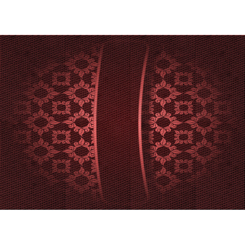 Tapis rouge tissé à la machine Murin, Rectangle 2 pi x 3 pi