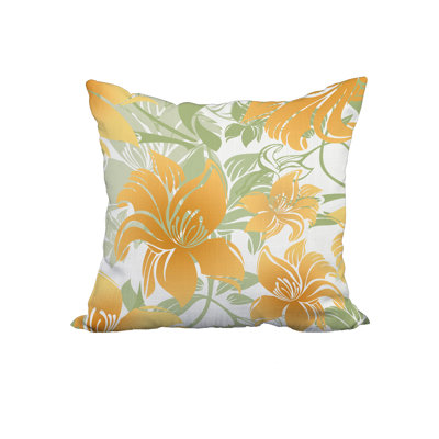 Floral Print Pillow Cover & Insert