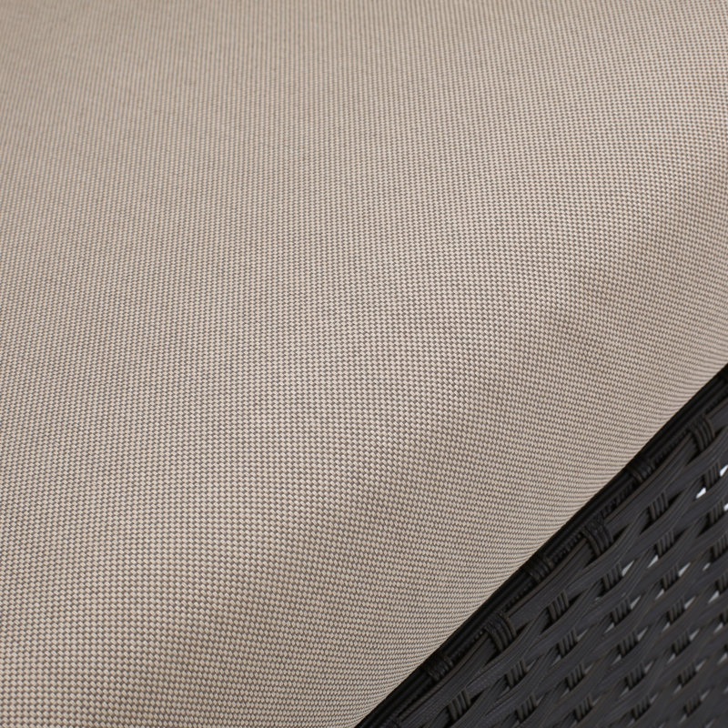 Arville Wicker Outdoor Lounge Chair, Dark Brown/Beige