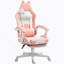 Fauteuil de jeu avec repose-pieds, fauteuil de jeu, appui-tête et soutien lombaire, pour la maison et le bureau