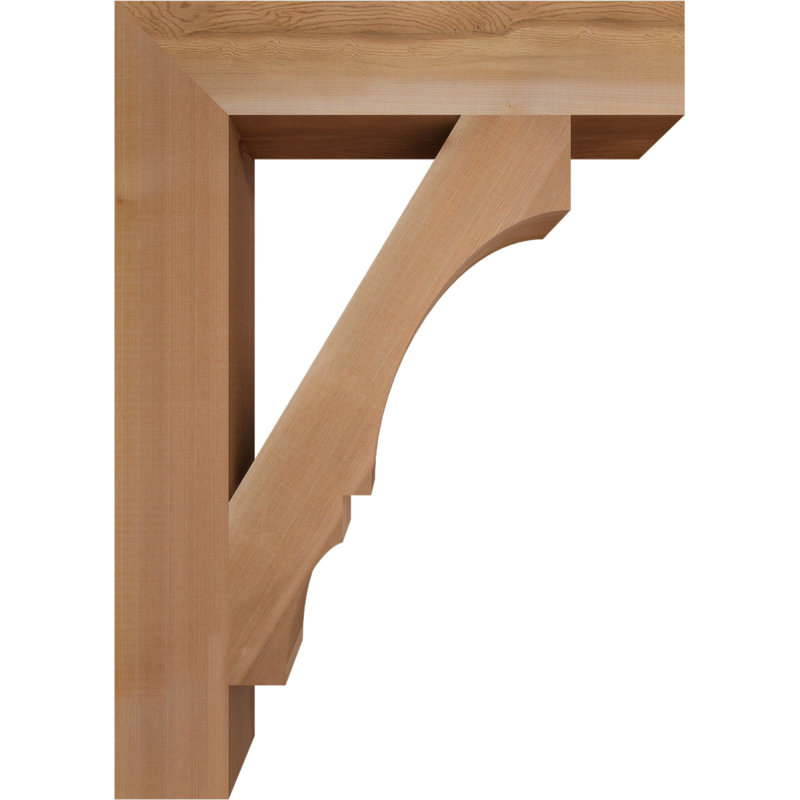 Support de bloc Balboa, L 3 1/2 po x P 20 po x H 28 po, Cèdre rouge de l'Ouest lisse