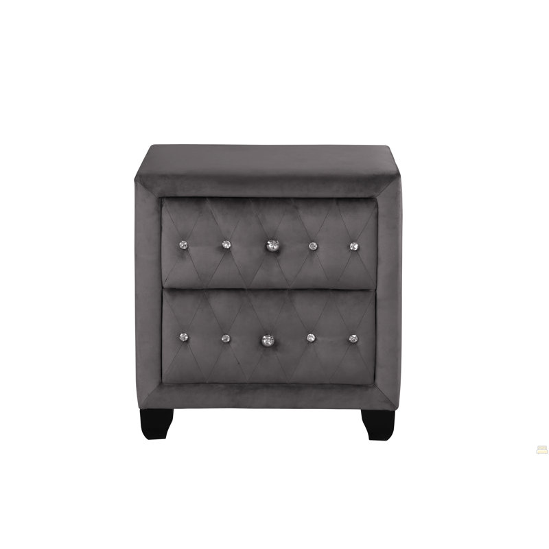Night Stand Made With Wood, Gray