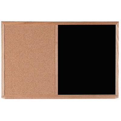 Tableau noir / tableau d'affichage mural combiné