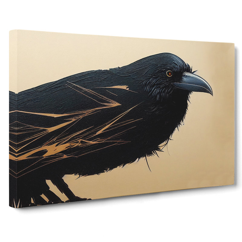 Raven Bird Vol.4 - Wrapped Canvas, 50cm H x 76cm W x 3cm D