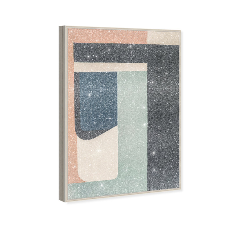Eternal Shores Canvas Abstract Print by Oliver Gal, Black Frame, 10 x 15, 37"H x 25"W, Silver Frame