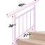 Mains courantes pour marches extérieures - Ensemble de rampes d'escalier et d'escalier à 1 ou 4 marches, balustrades en fer blanc