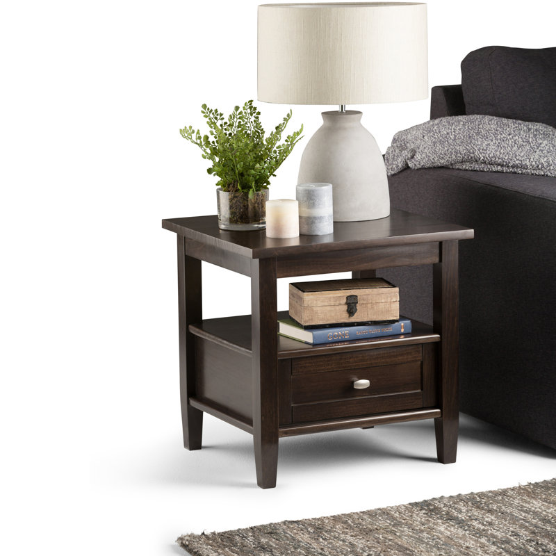 Table de bout Modern Modern, Brun tabac