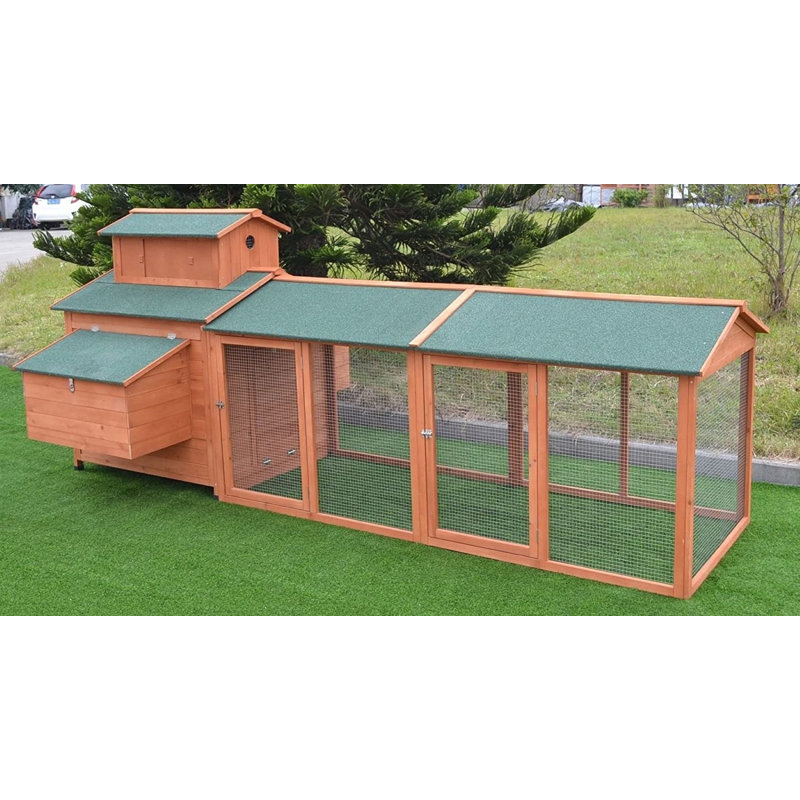Analysa 34 Square Feet Chicken Coop with Chicken Run For Up To 8 Chickens