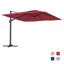 Parasol carré en porte-à-faux 11 pi en rouge (sans base de parasol)-1940867262