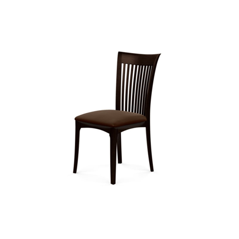 Sarah Upholstered Dining Chair, Smoke Cherry, Coffee Leather