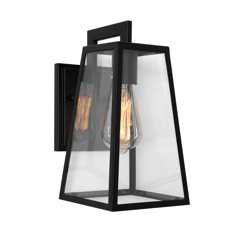 Nampa 12'' Outdoor Sconce - Clear Glass Shade - Black Finish