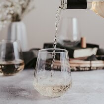 Vintage Melinda Crystal Wine Goblet Glass (6) Frosted Crystal Clear - Ruby  Lane