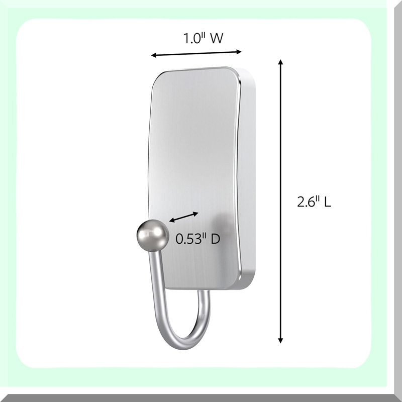 Nickel Elegance Bath Hook Set