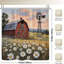 Rideaux de douche Red Barn & Daisies, 71 x 71