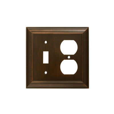 Impressions 2-Gang Toggle Light Switch Combination Wall Plate