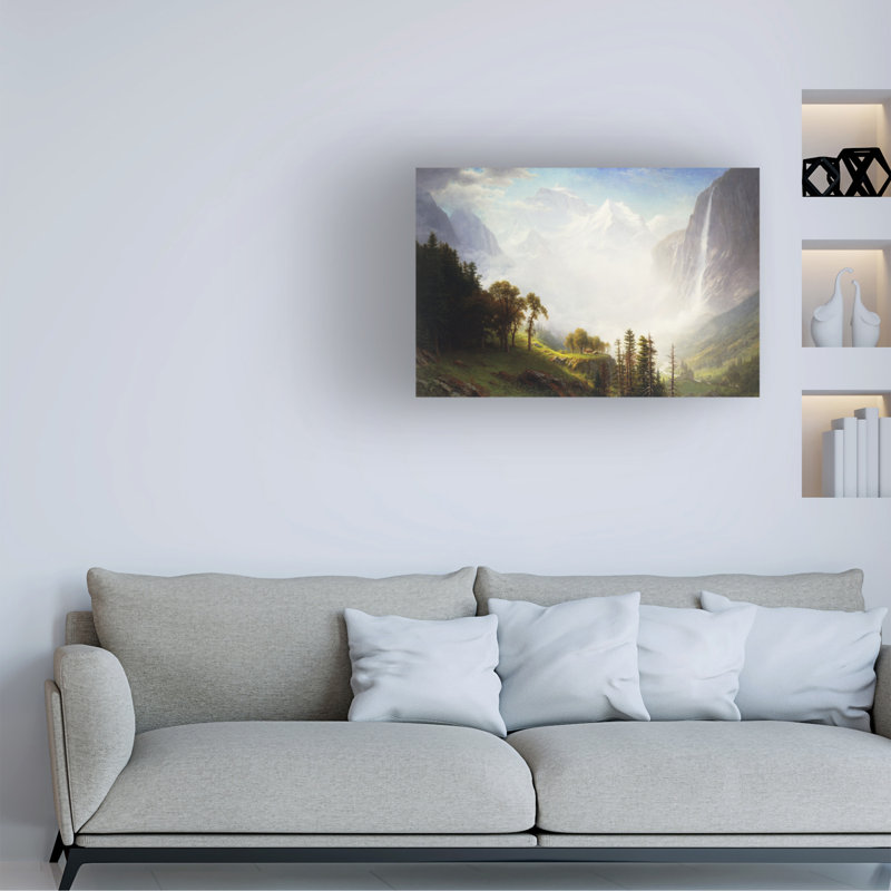 Art sur toile Albert majestueux des montagnes, Albert 1855-1857, H 12 po x l 19 po