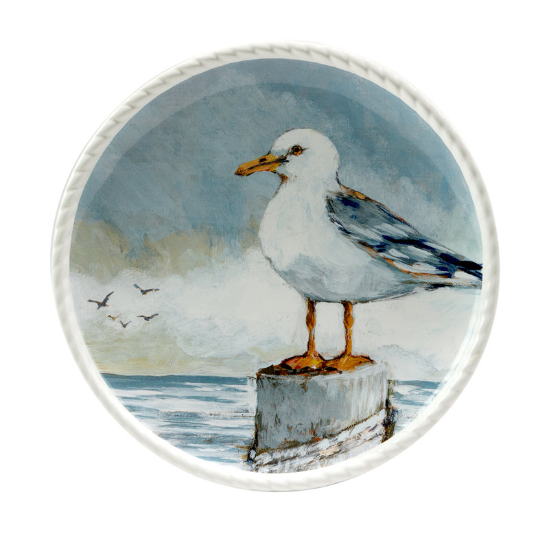 Ensemble de 4 assiettes à salade certifiées International Shorebirds