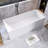 Freestanding Solid Surface Soaking Bathtub For Bathroom,Matte White