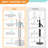 Adjustable Height Floor Lamp With Grey Linen Shade And 3-Way Dimmable LED Bulb, Sturdy Metal Base For Living Room, Bedroom, Or Office