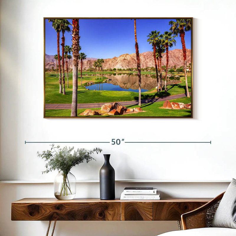 Parcours de golf La Quinta, Cadre flottant doré, 40 po x 27 po