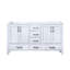 Meuble-lavabo blanc 60 po X P 22 po D, avec plateau en marbre de Carrare