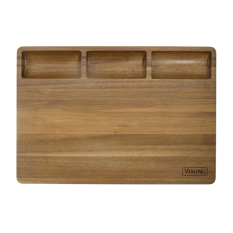 Viking 20-Inch Acacia Wood Reversible Butcher Block