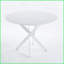 Table basse ronde de 42,1 po pour 4 à 6 po, plateau en panneau de fibres à densité moyenne et amp; Pieds en métal stables, conception facile à nettoyer-121049129-121049127