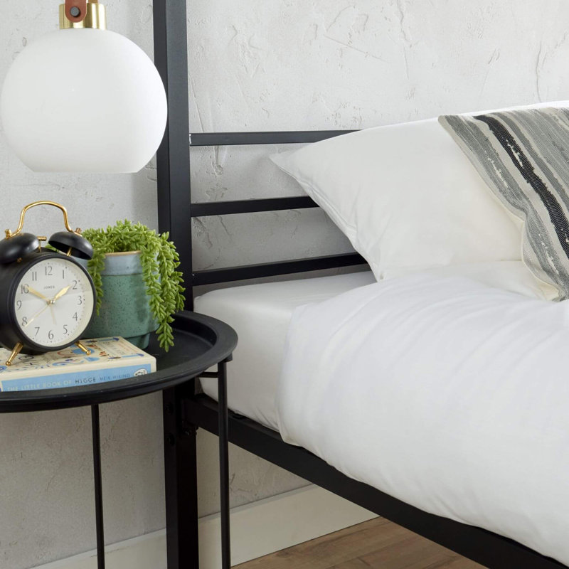 Volare Metal Industrial Four-Poster Bed Frame, Kingsize (5')