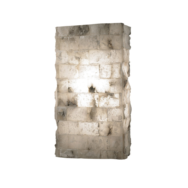 2-Light Chrome Wall Sconce With White Alabaster