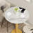Kerubel Round Stone Top Metal Base Dining Table-1646673996