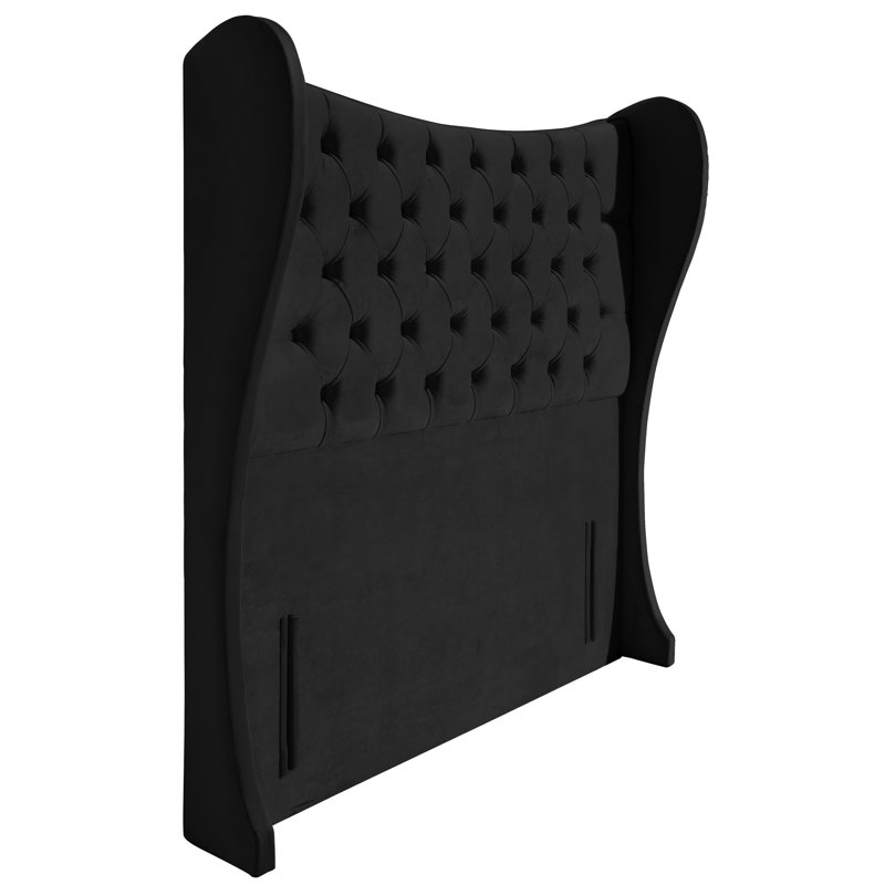 Carino Upholstered Headboard, Super King (6'), Black