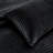 Pointehaven Black Velvet Oversized Channel Quilt Set, Full/Queen-117339462-117339463