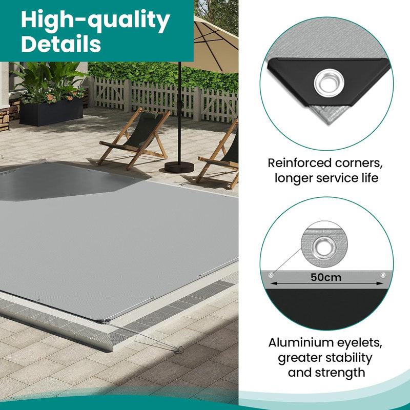 Outdoor Cover, 150cm H x 200cm W, Grey/Black