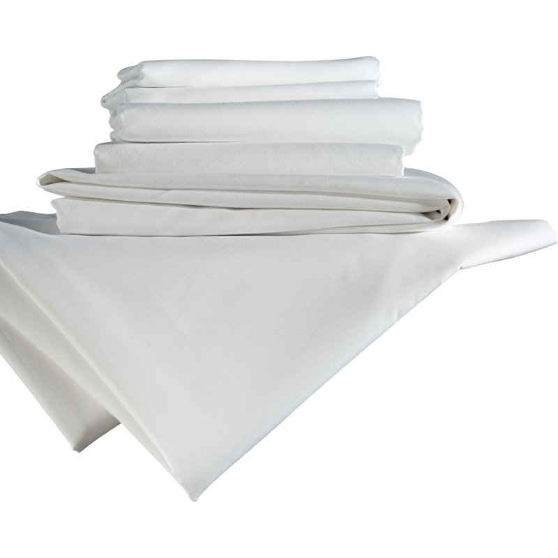 Ringling 100% Cotton Fitted Sheet, Ivory, Double (4'6)