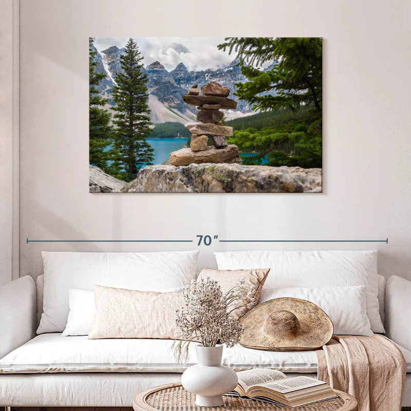 Alvord Inukshuk au parc national Banff, H 30 po x l 45 po