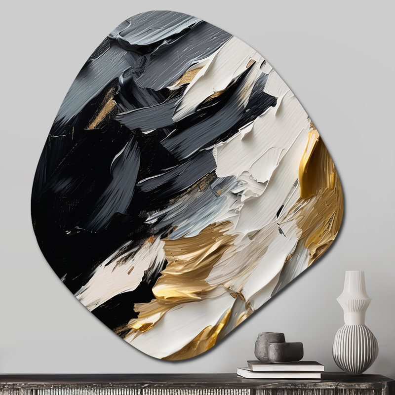 Lohman - Art abstrait en forme de nébuleuse en métal asymétrique, H 28 po x l 25 po