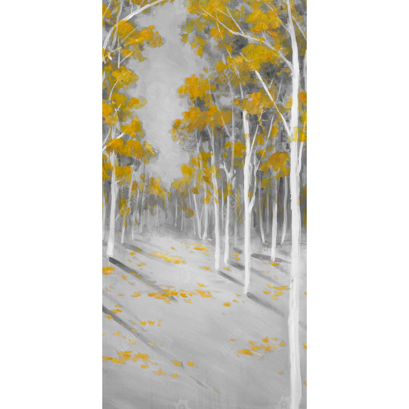 Yellow birch forest - 15.75"x31.50" Desk mat