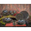 RUSTY 16 Piece Bone China Dinnerware Set, Service for 4