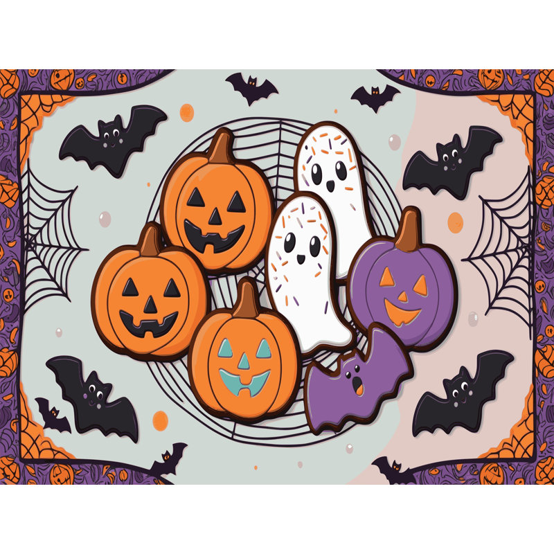 Tapis de vacances d'Halloween The Holiday Aisle®, Tapis de couloir 2 pi x 4 pi