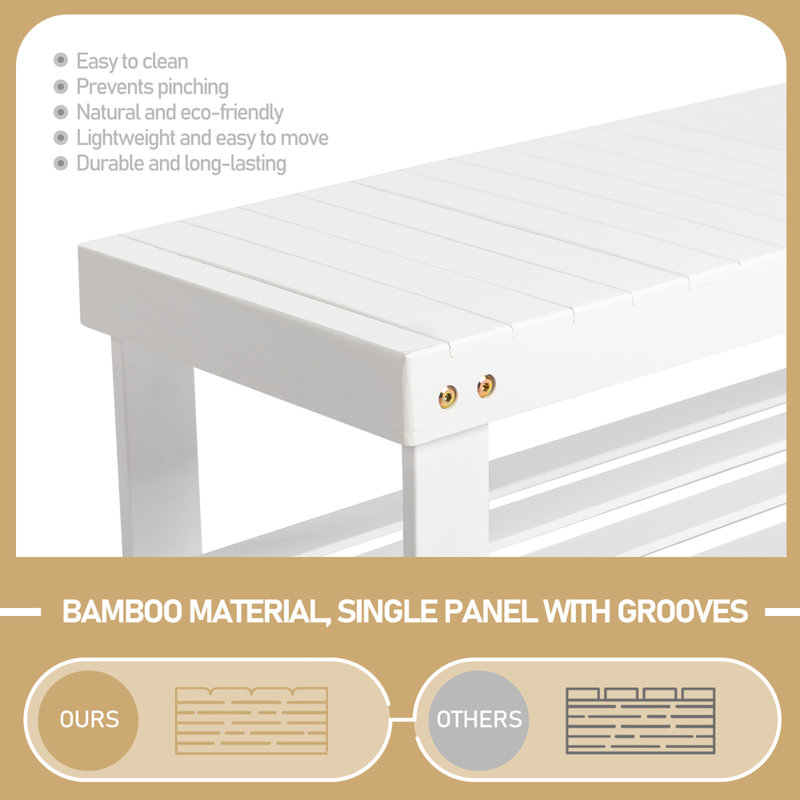 Banc de rangement Babb, Blanc