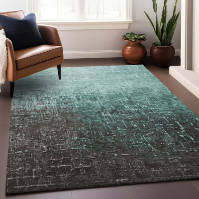 Tapis bleu sarcelle lavable intérieur / extérieur Sorella 